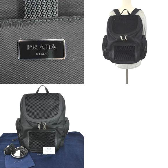 Prada Pet Carrier Pet Backpack Re Nylon Saffiano Leather Black - Picture 5 of 5